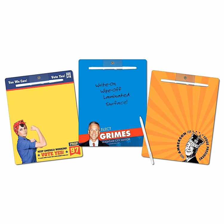 Political Memo Board - 8.5x11 Laminated - 14 pt.