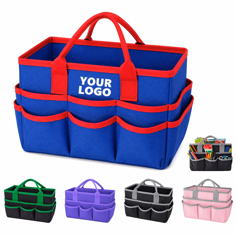 Multi Pocket Oxford Classroom Storage Tote