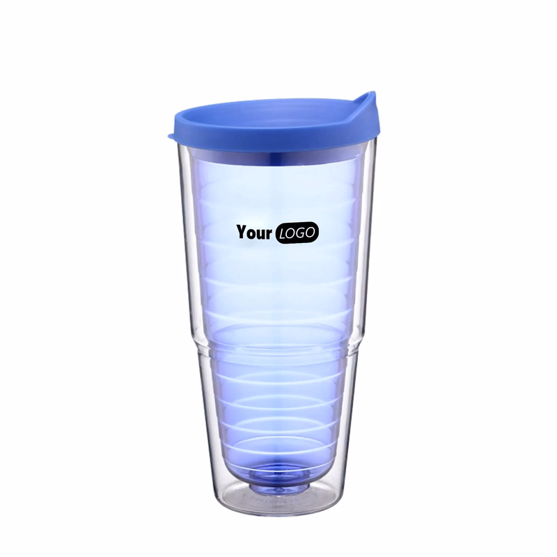 24oz Double Wall Solid Clear Orbit Acrylic Tumbler