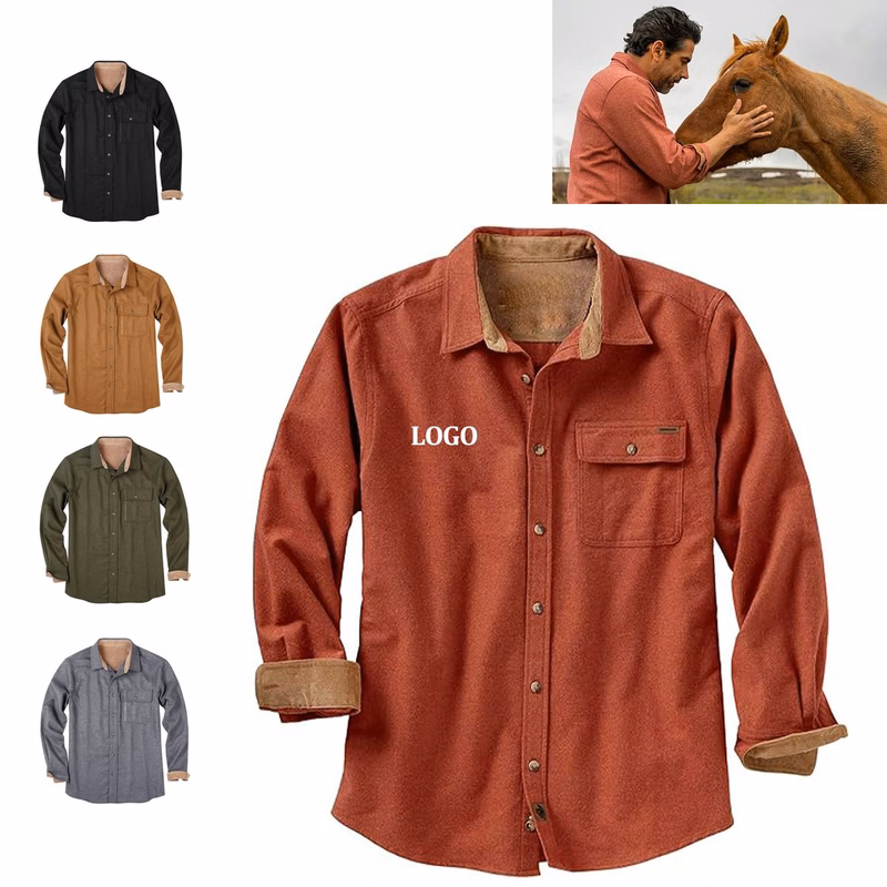 Flannel Long Sleeved Button Down Shirt