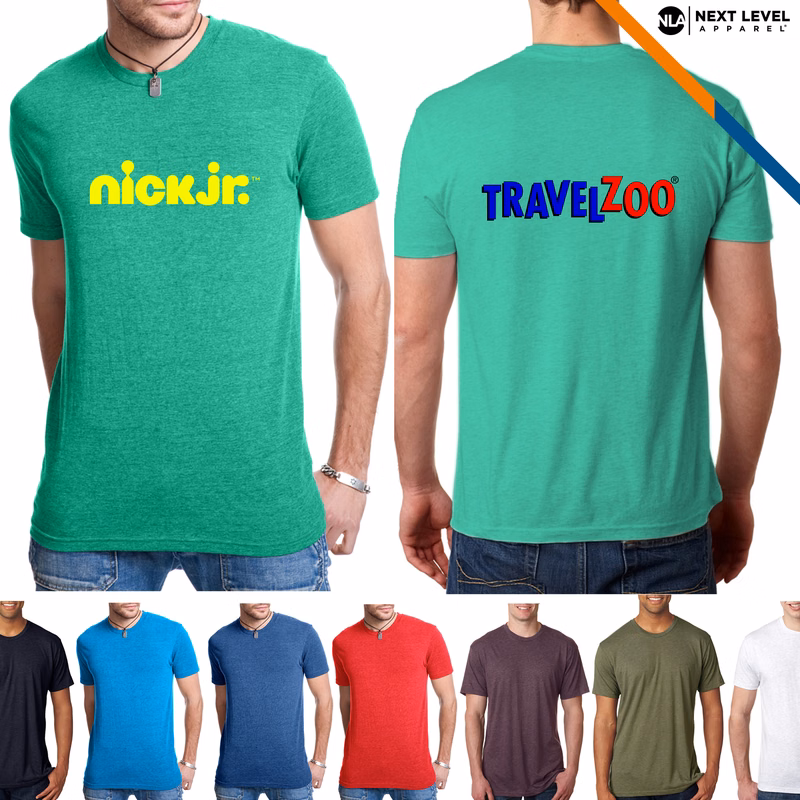 Next Level® Mens 4.3 oz Tri-Blend Crew T-shirts