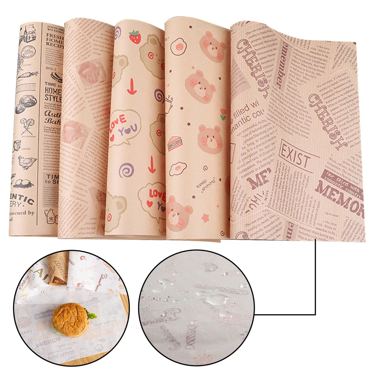 Grease-Proof Burger Paper 1
