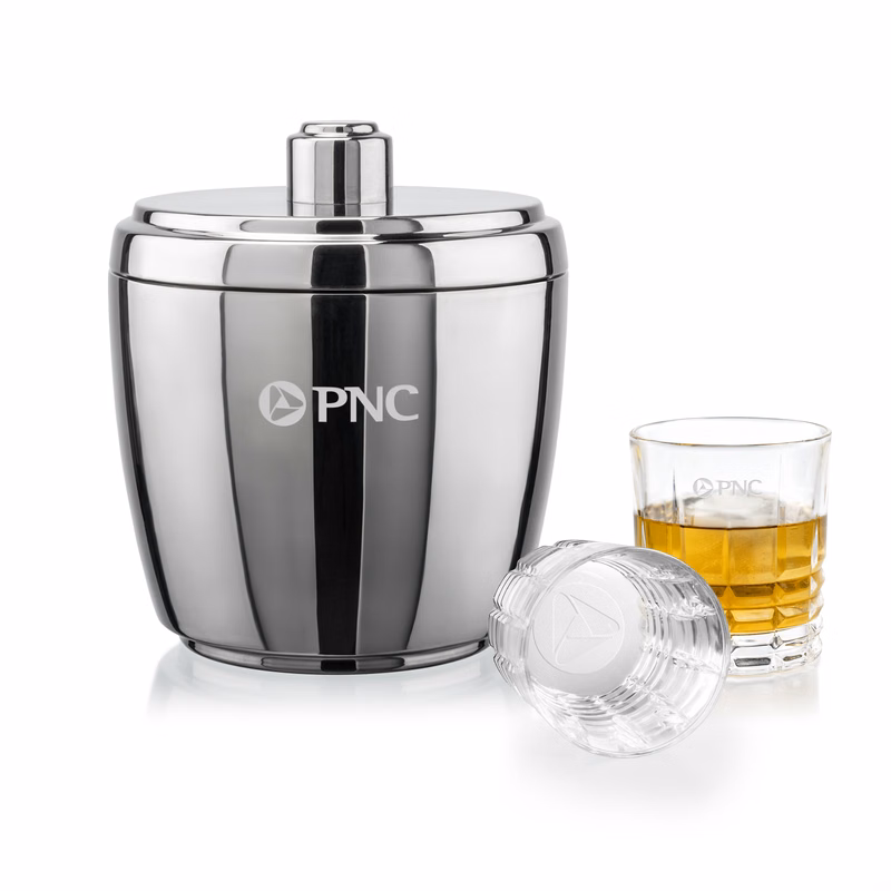 Pescara Ice Bucket & Fortino On-the-Rocks Set