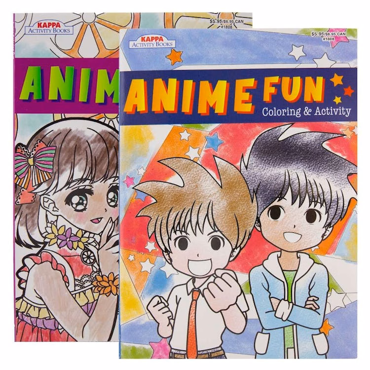 Anime Fun Coloring & Activity Books - 2 Volumes