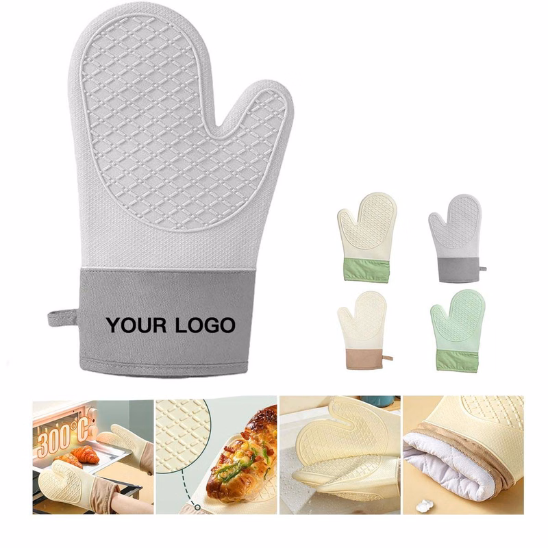 Heat Resistant Silicone Oven Gloves with Non Slip Grip