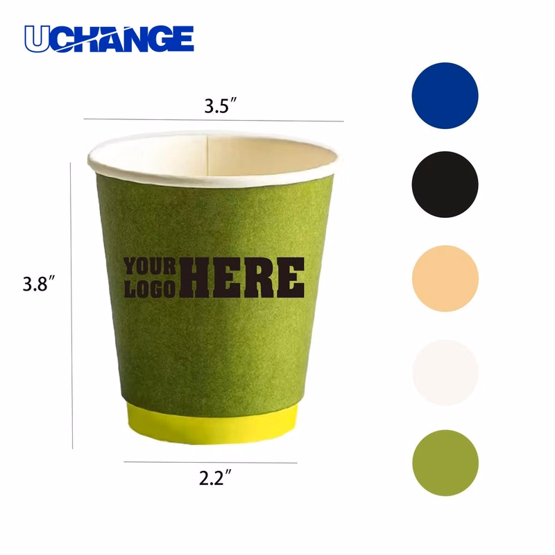 Double-Wall Disposable Paper Drinks Cup Container (10oz)