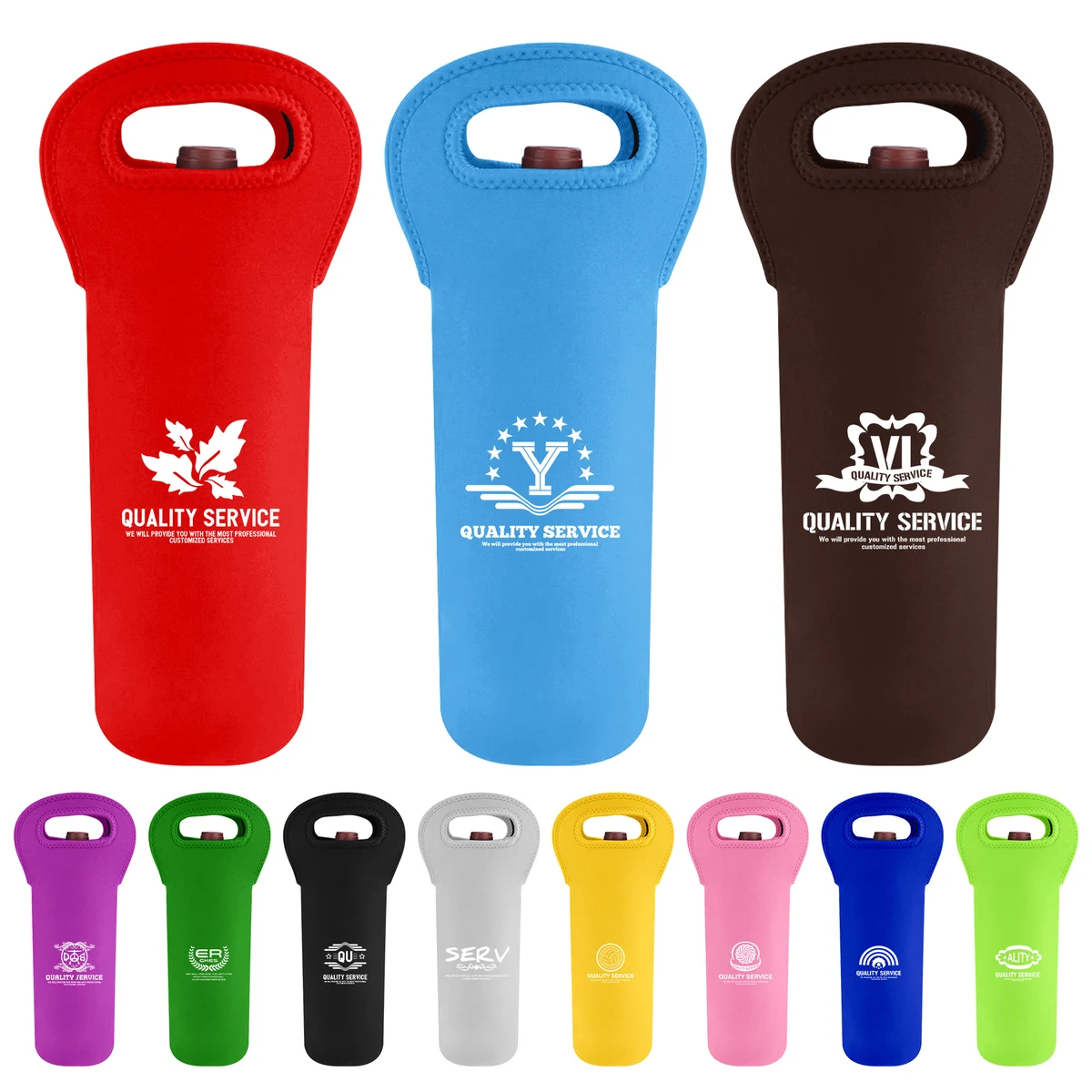 Portable Wine Bottle Tote, custom tote bag with logo imprint 1