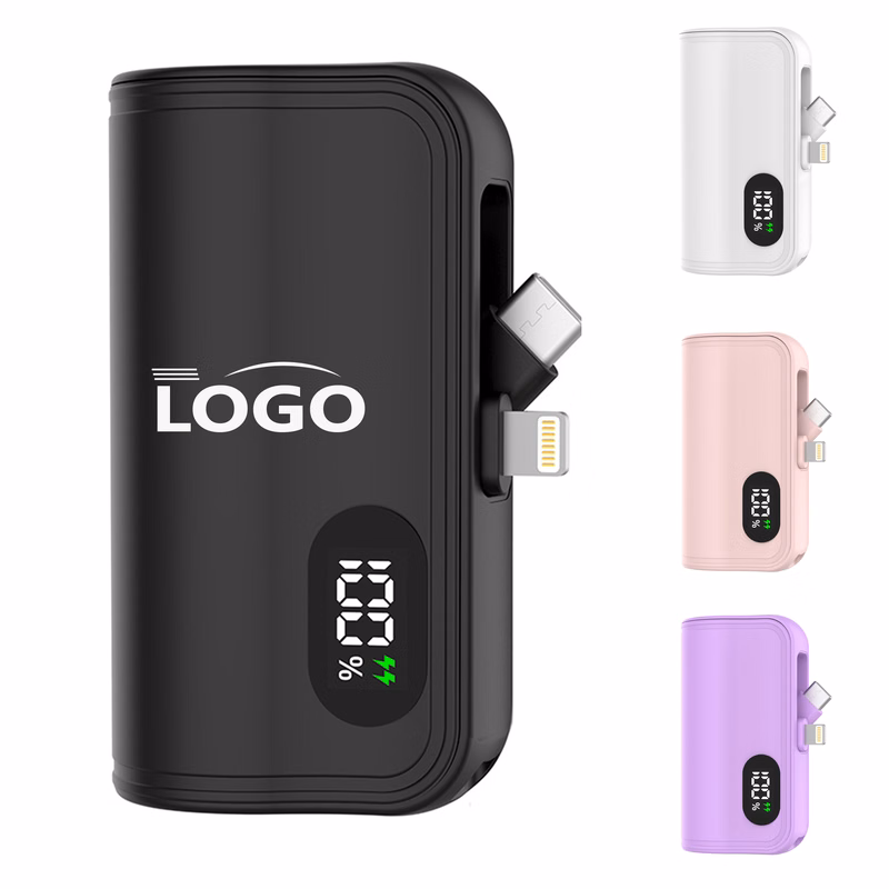 Slim 5000mAh Power Bank with Dual Charging Ports