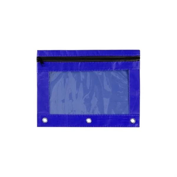Custom Printed Three Ring Zipper Pencil Pouch 1