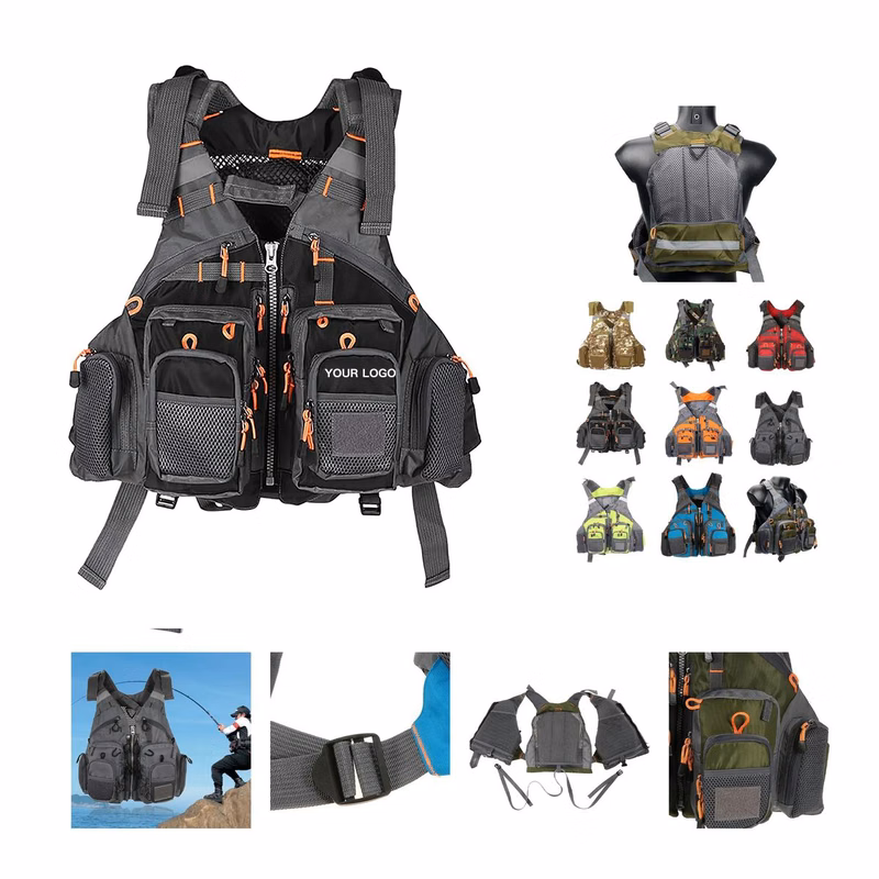 Durable Fishing Life Jacket with Storage Pockets