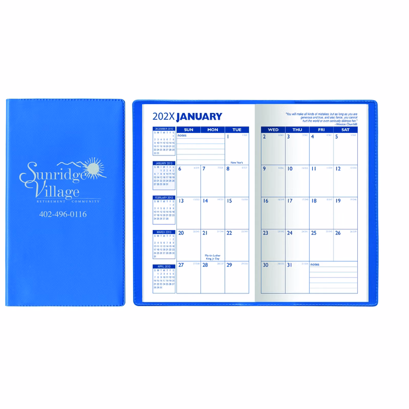 Standard Vinyl Monthly Pocket Planner