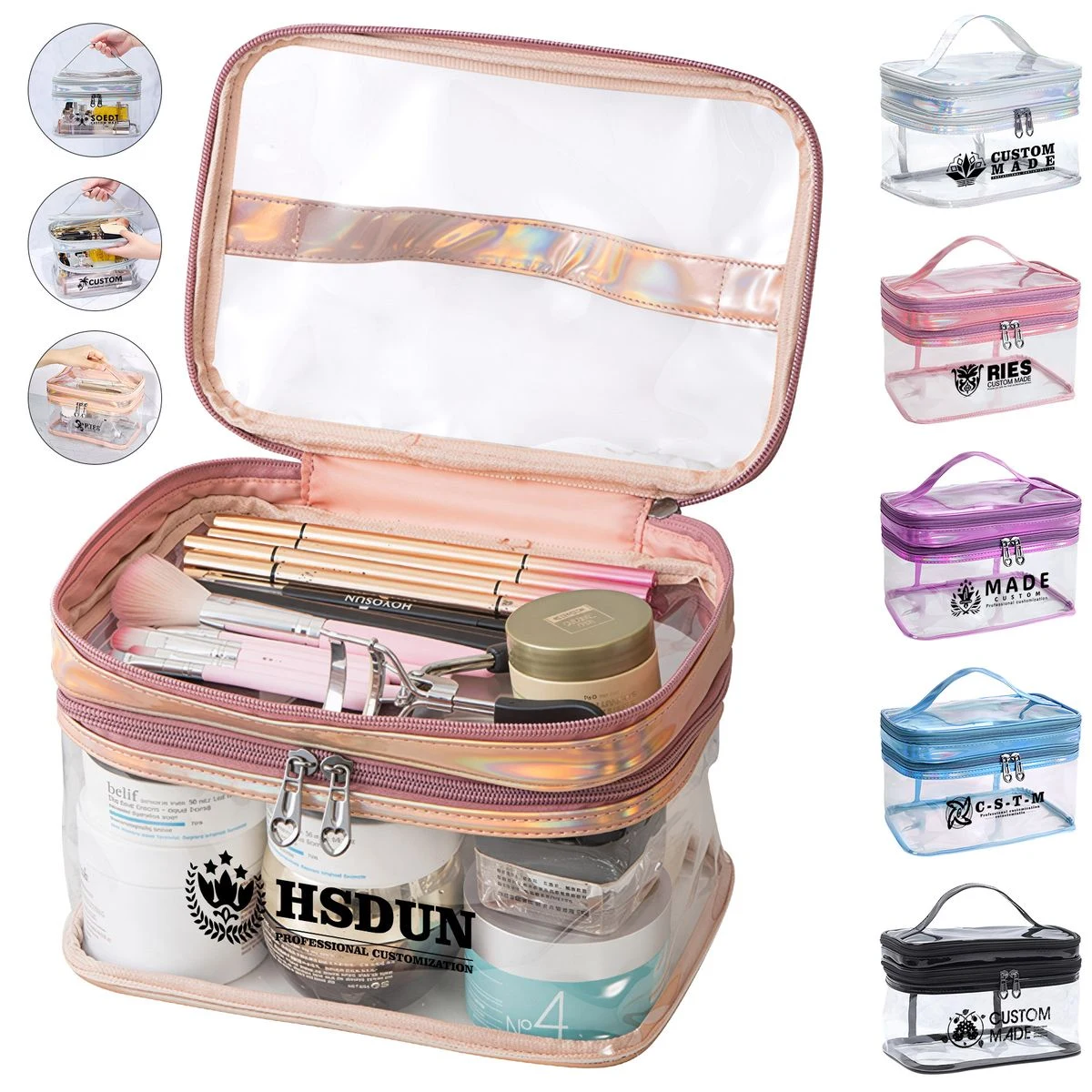 Holographic Double Layer Cosmetic Bag 1