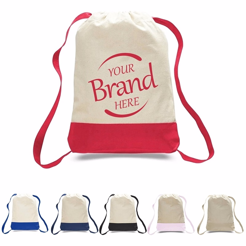 Canvas Drawstring Backpack Bag