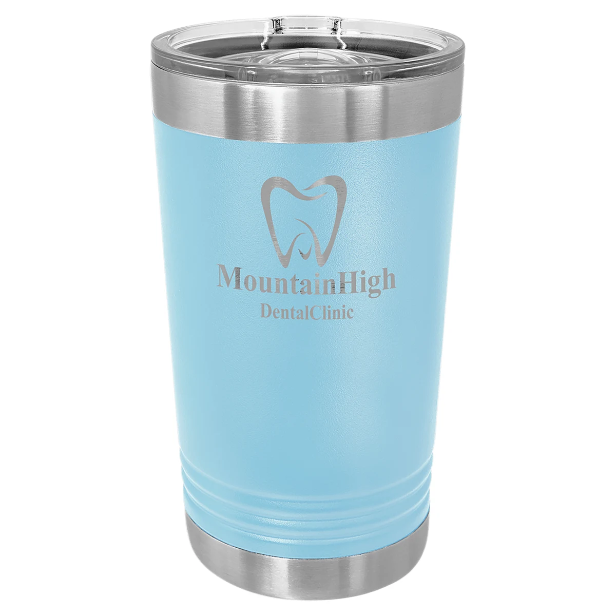 Polar Camel Light Blue 16 oz. Pint with Slider Lid 1