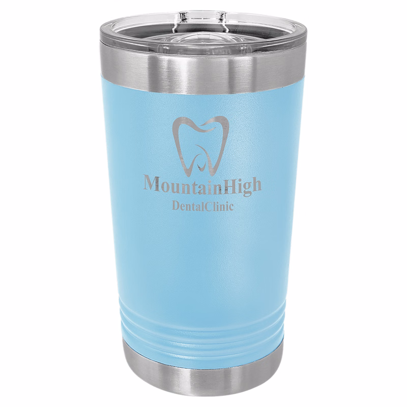 Polar Camel Light Blue 16 oz. Pint with Slider Lid