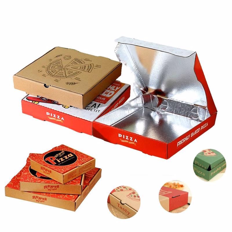 Customized Full Color Aluminum Foil Insulated Pizza Food Packaging Box