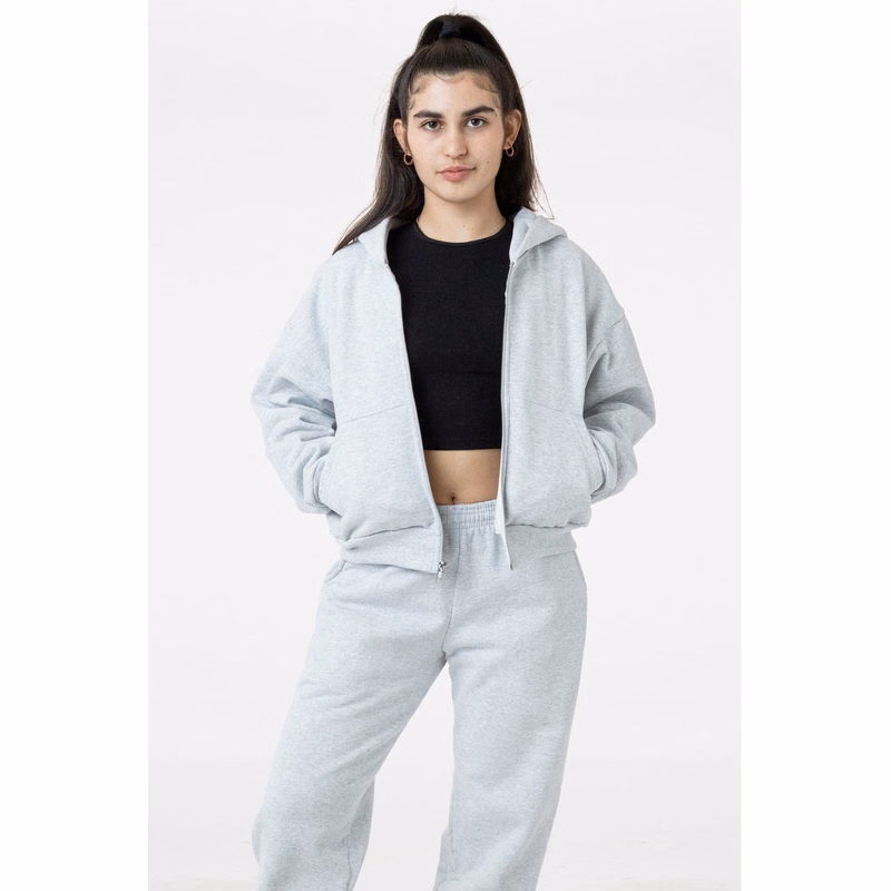14 OZ HEAVY FLEECE CROPPED ZIP UP