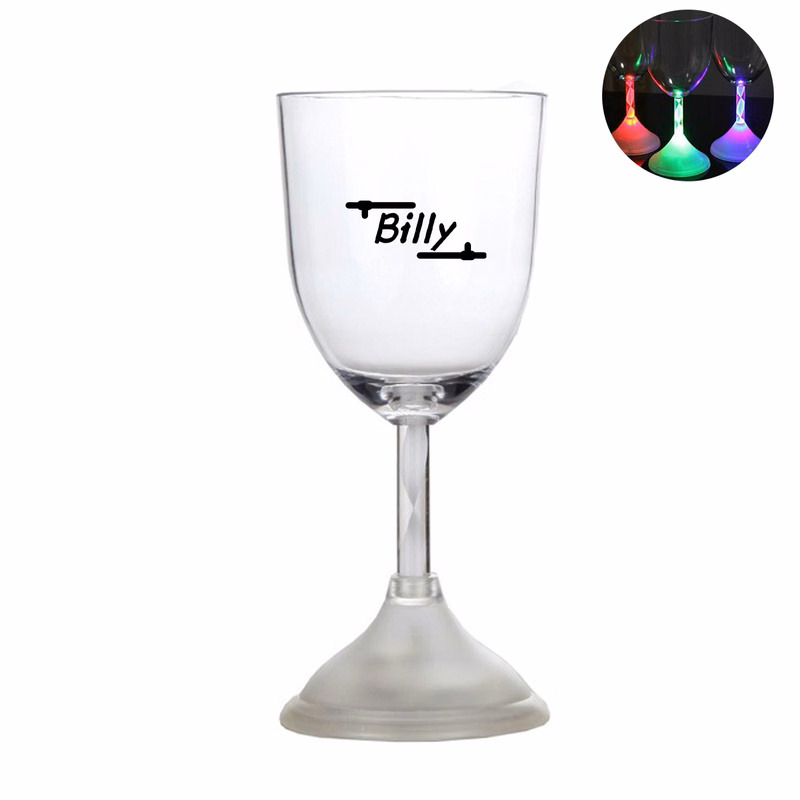 8Oz LED Light Up Flashing Wine Goblet