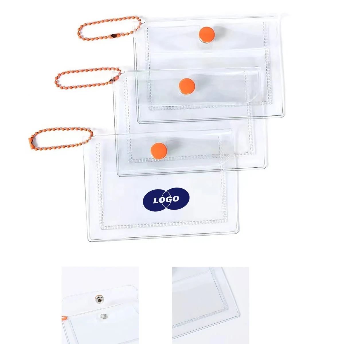 Custom Clear Transparent PVC Card Bag Waterproof Coin Purse 1