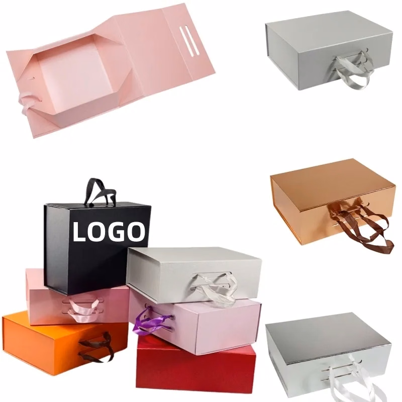 Foldable Hand-held Paper Gift Box
