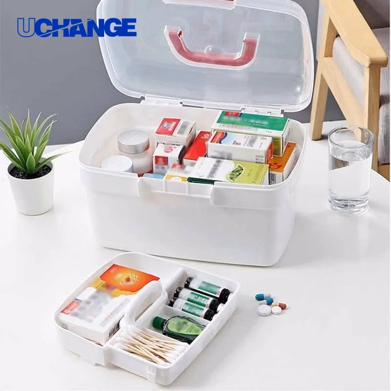 Double-Decker Emergency Medical Kit Organizer for Home, Travel & Outdoor