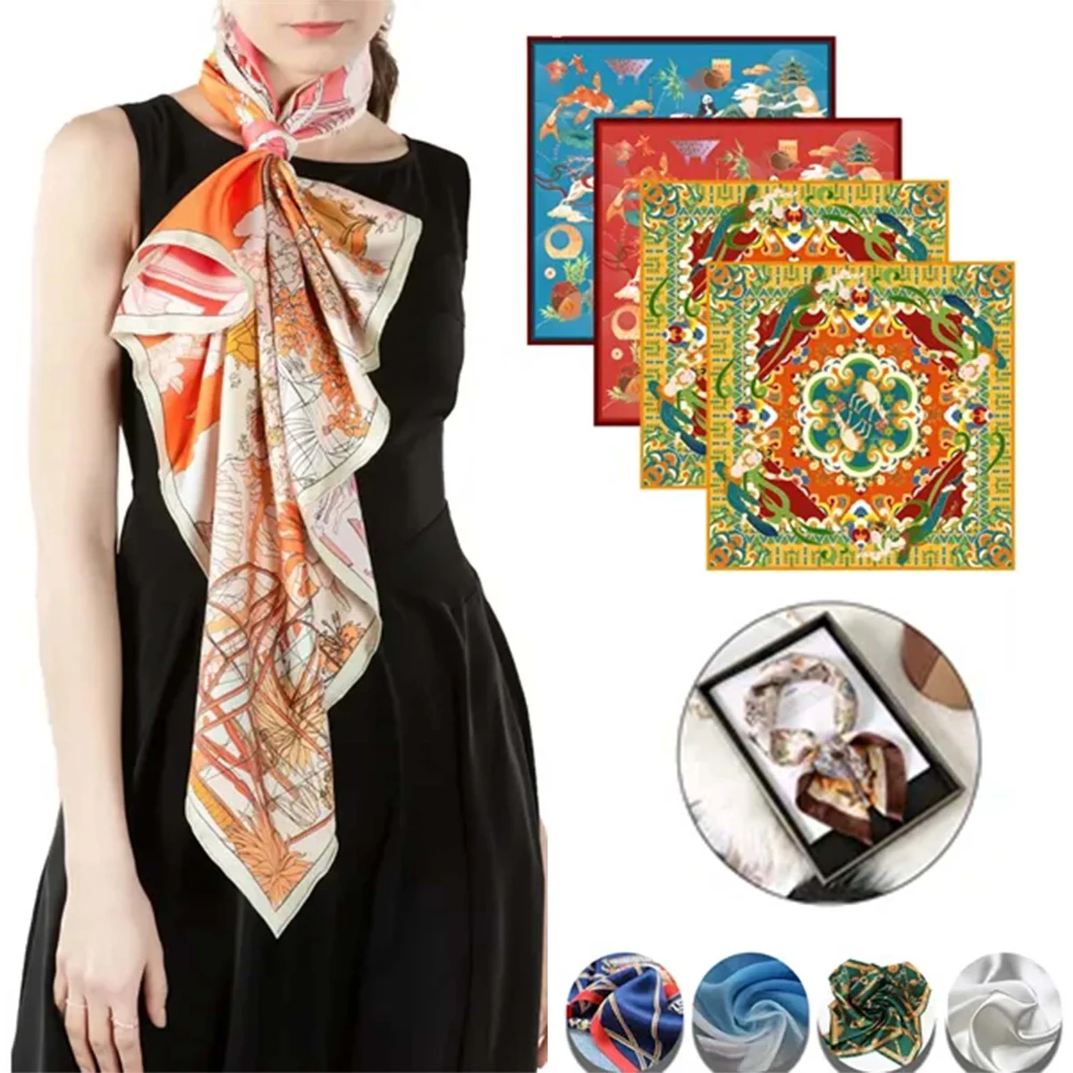 Silk Scarves Custom Digital Printing 1