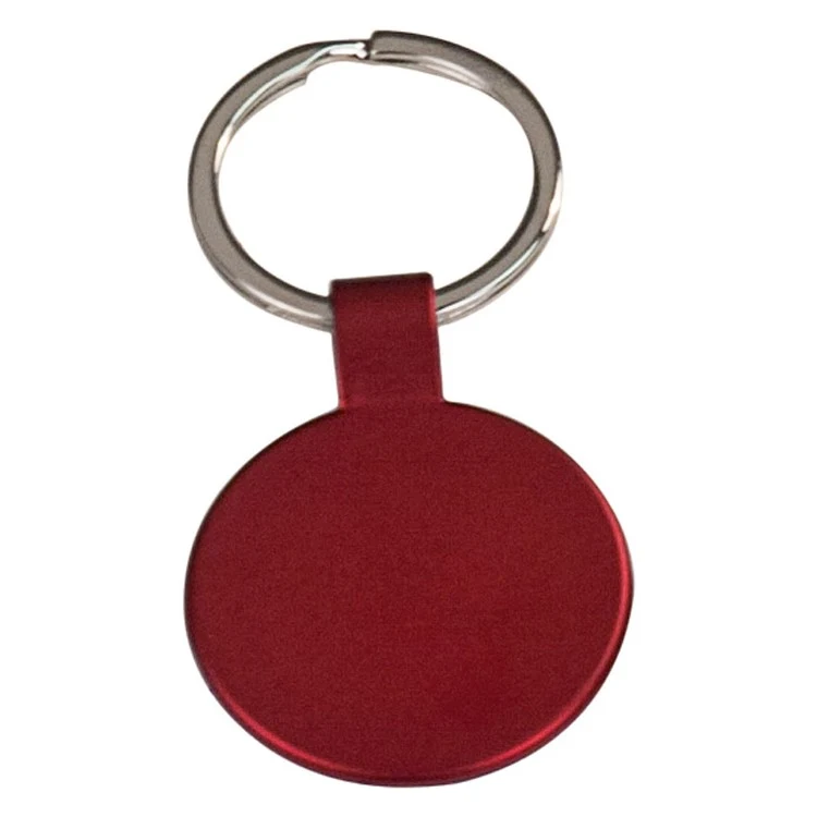 Red Laser Engraved Metal Key Tag 1