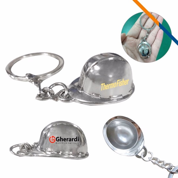 Custom 1.26-inch Hard Hat Mini Helmet Keychain — Safety Giveaway Item