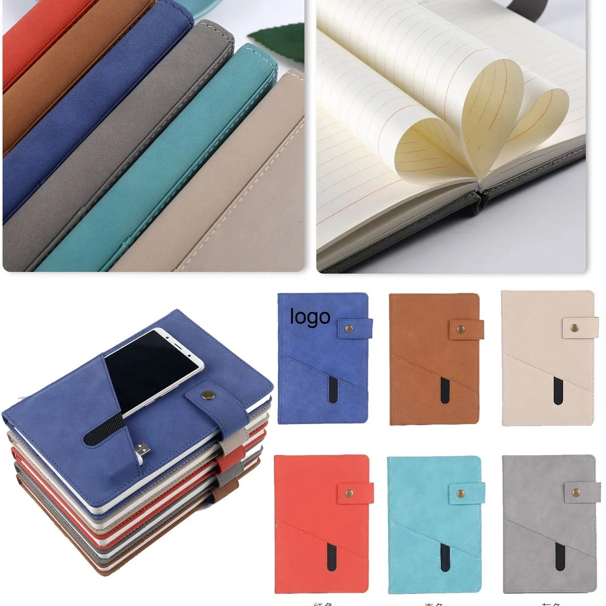 MOQ 50 A5 Interlayer Leather Notebook 1