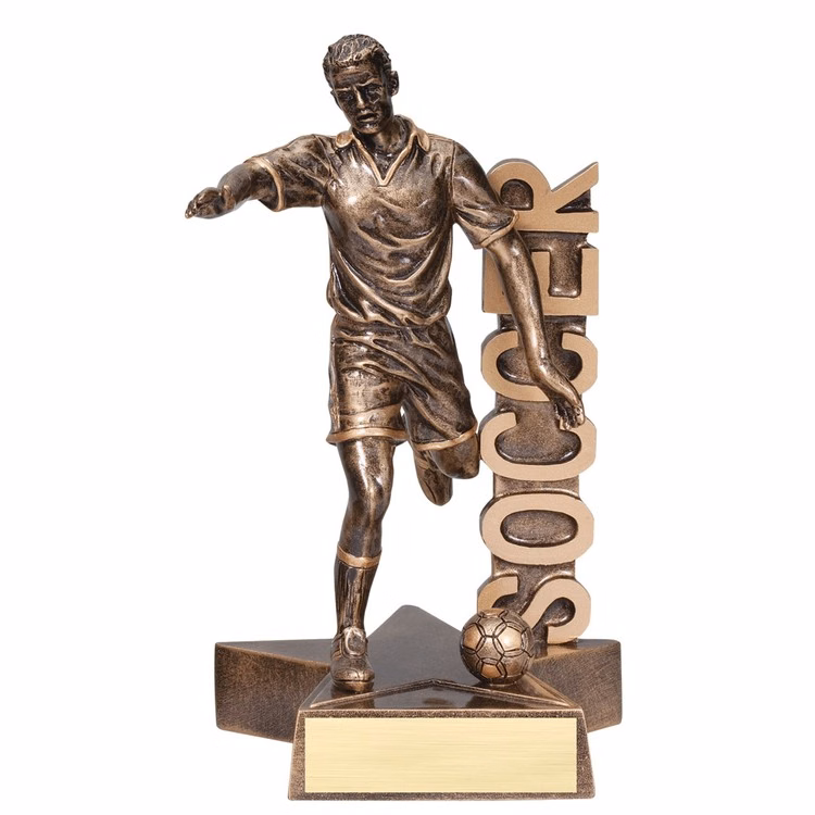 6 1/2" Tall Soccer Male Billboard Resin Award