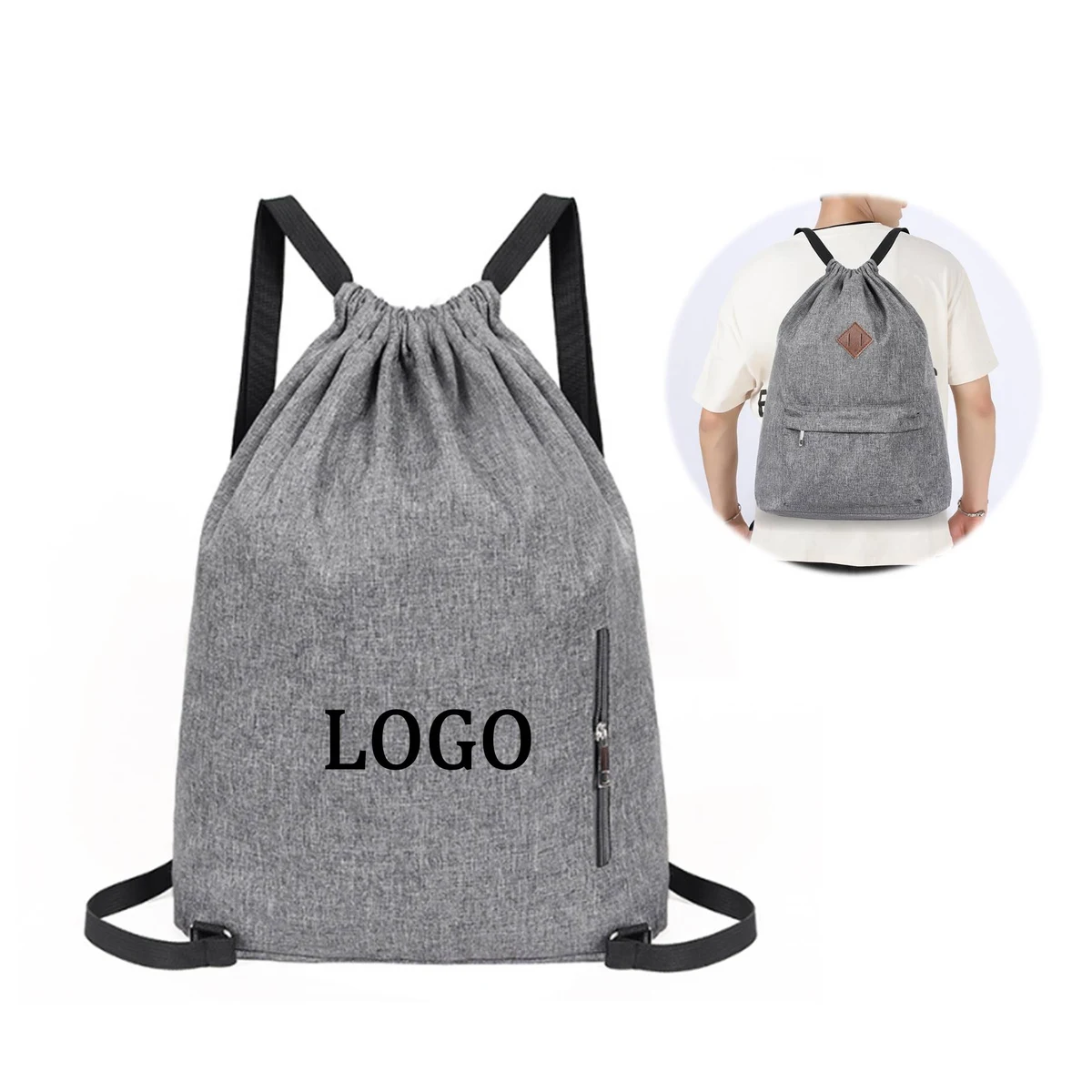 Polyester Gym Drawstring Backpack 1