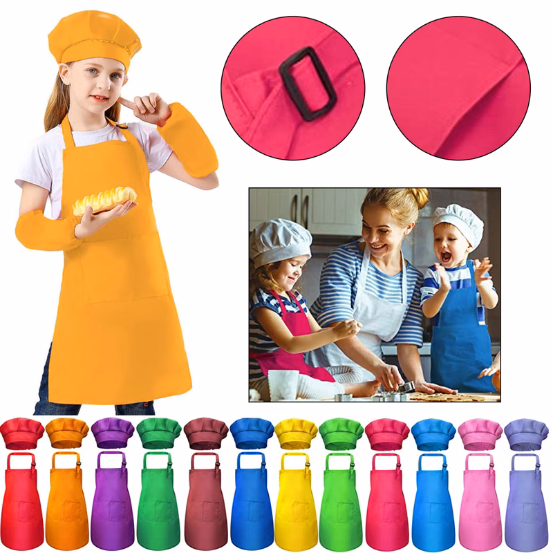 Kids Apron Chef Hat