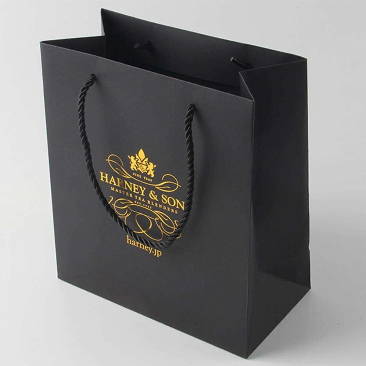Gold Foil Black Card Paper Bag 1