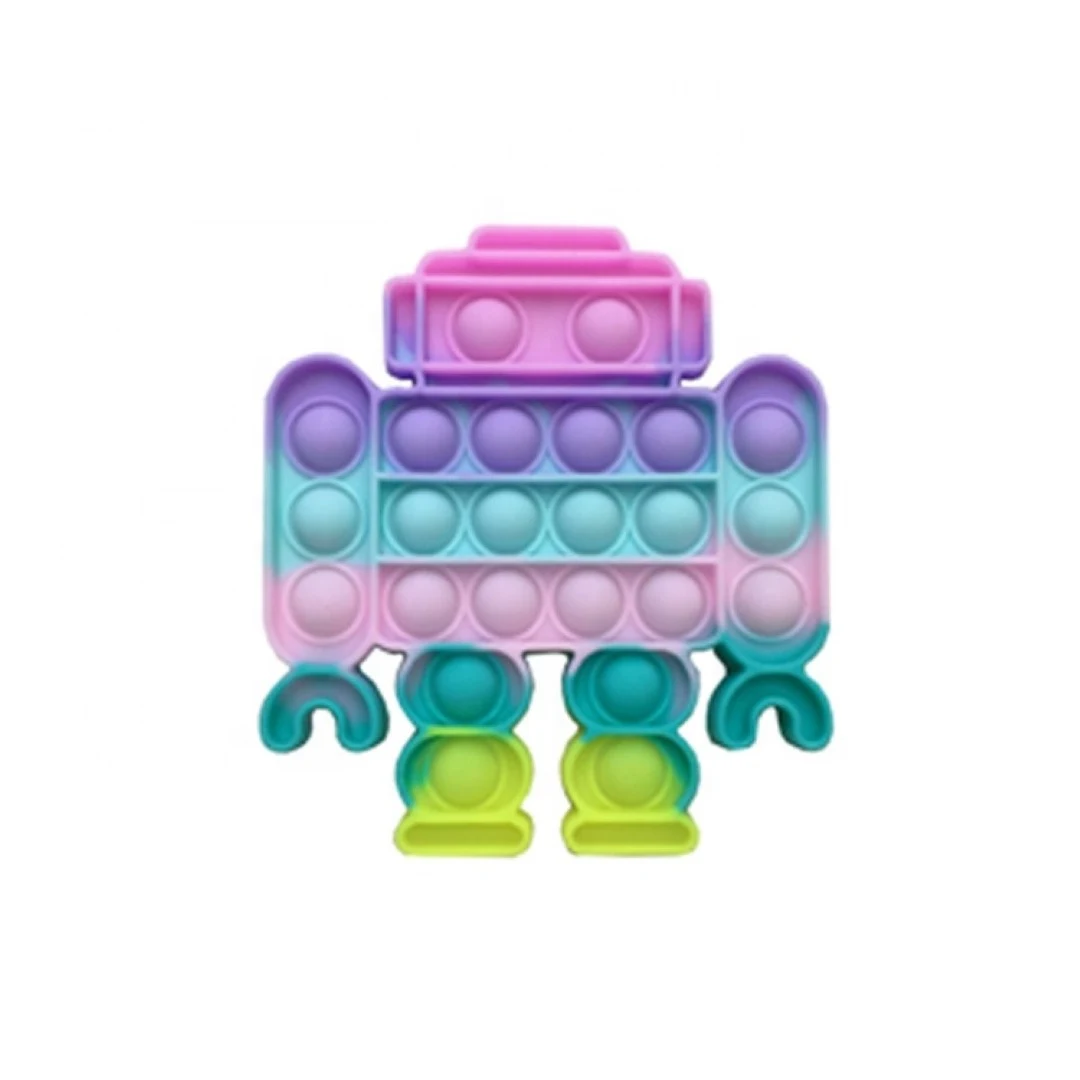 Macaron-colored robot Push Pop Bubble Sensory Fidget Toys 1