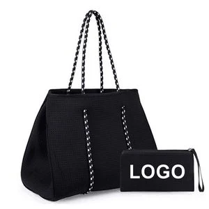 Neoprene Beach Tote Pouch, custom tote bag with logo imprint 1