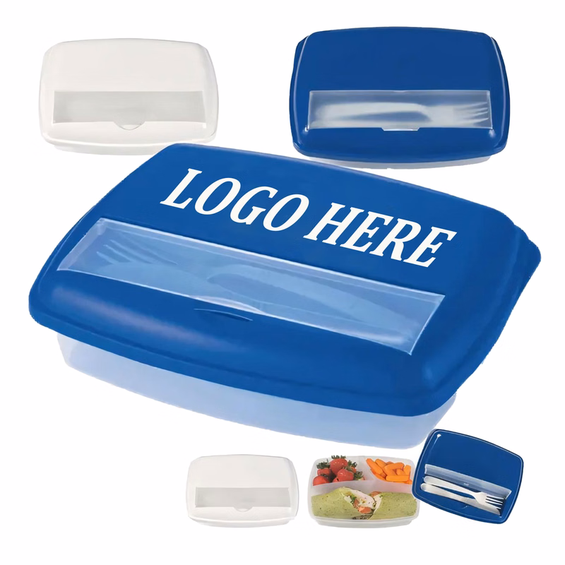 3-Section Lunch Container With Custom LOGO Box