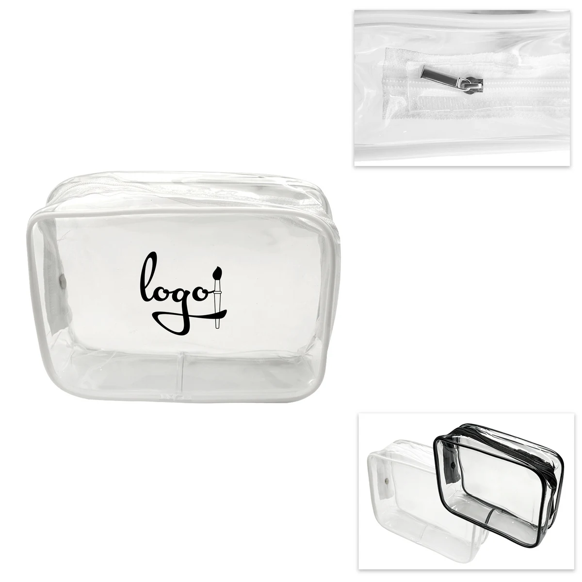 PVC Zippered Clear Toiletry Carry Pouch 1