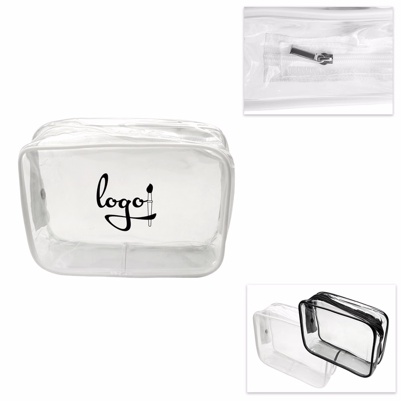 PVC Zippered Clear Toiletry Carry Pouch