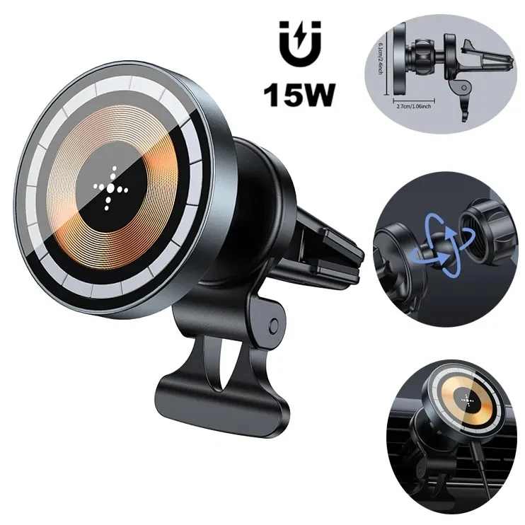 15W Magnetic Wireless Car Charger 1