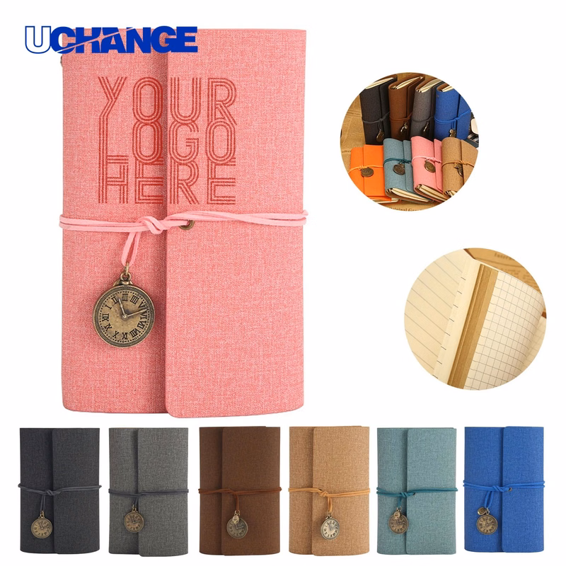 Full Color PU Leather A6 Strappy Notebook Journal
