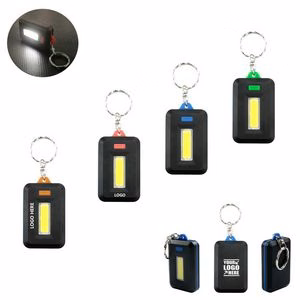 Compact Rectangle Flashlight Keychain With 3 Light Modes