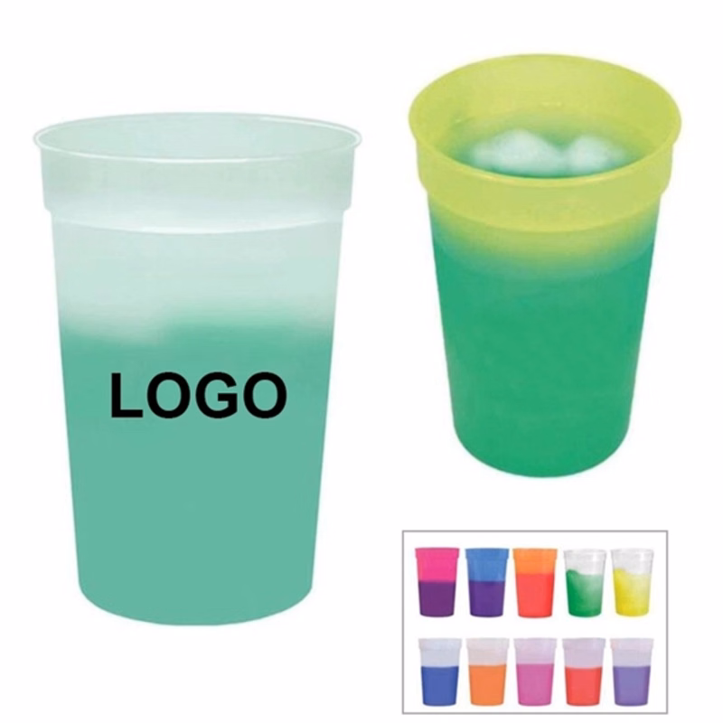 16oz PP Plastic Color Changing Stadium Cup
