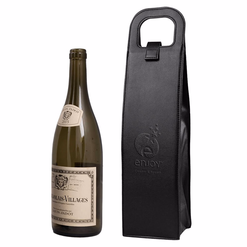 Vegan Leather Wine Bottle Tote