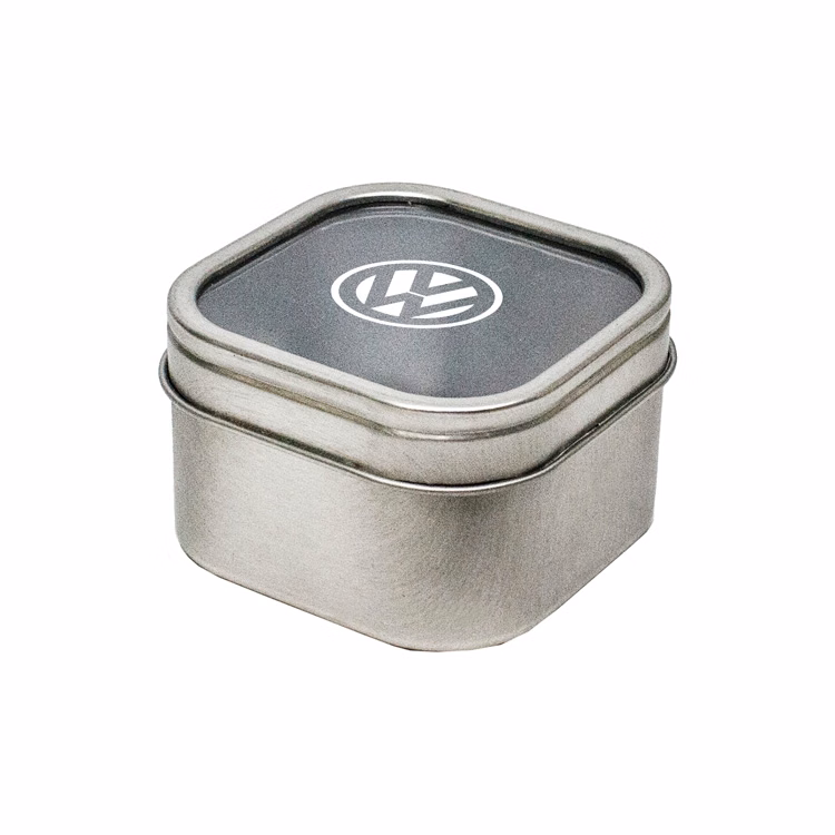 Small Square Tin Box with Window