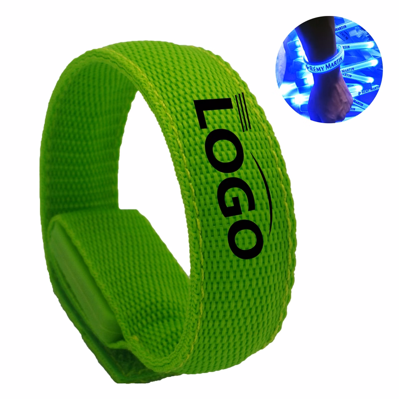 Personalized LED Flashing Wristband with Custom Logo