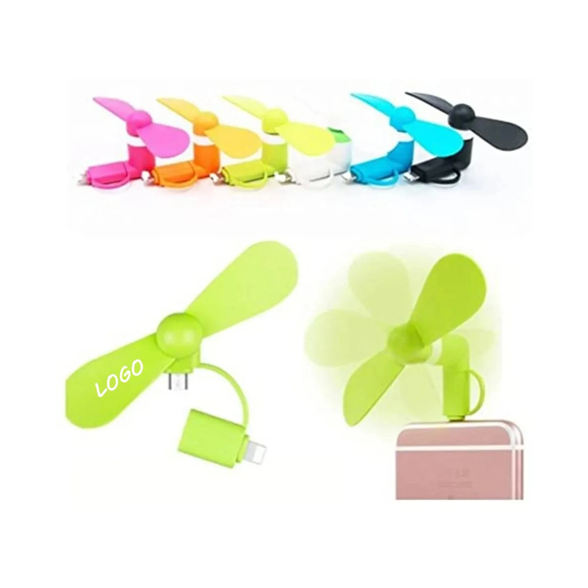 2-in-1 Portable USB Cellphone Fan 1