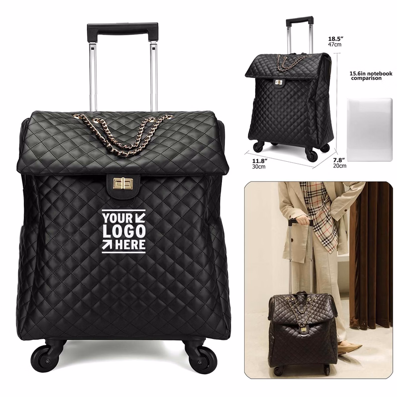 20Inch Leather Softside Durable Smooth Wheel Travel Luggage Bag