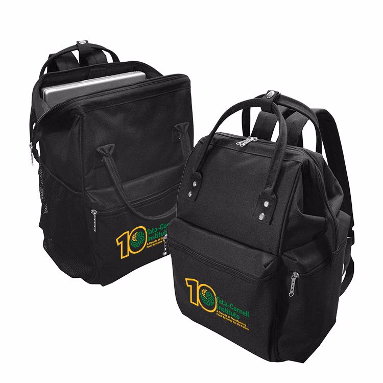 600D Polyester Wide Mouth Laptop Backpack