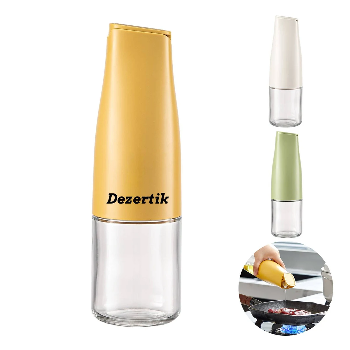 Household large capacity glass condiment bottle 1