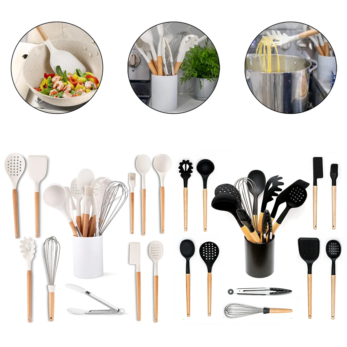 Kitchen Utensils Set with Holder - 11 Pc 1